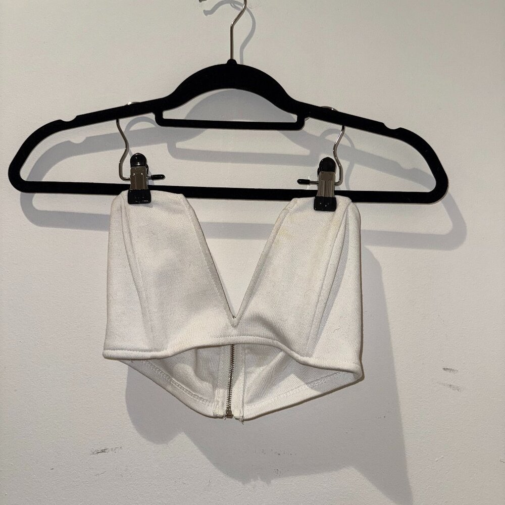 White bandeau top